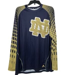 Adidas Notre Dame Fighting Irish Climalite Performance Long Sleeve Shirt XL